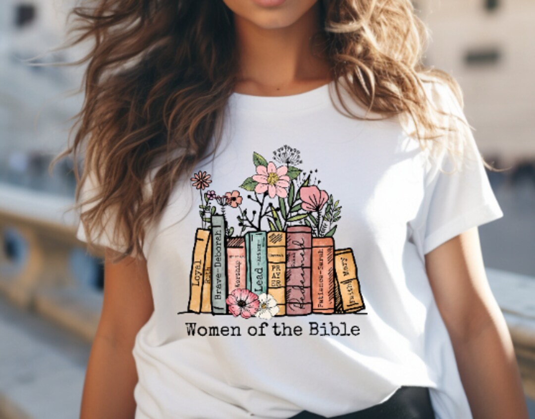 Woman of Bible Flower Book T Shirt Woman of Bible Flower Book T Shirt